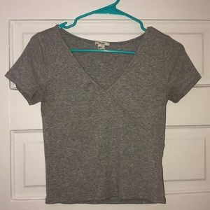 Gray Crop Top